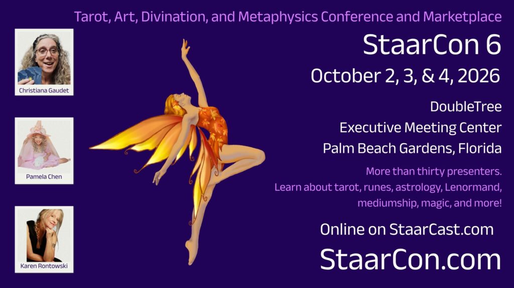 The StaarCon 6 Information and fairy on a postcard.