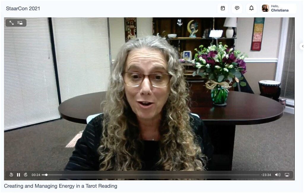 Christiana Gaudet presenting virtually at StaarCon 2021.